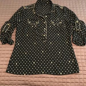 Ana blouse with polka dots and bunnies size small